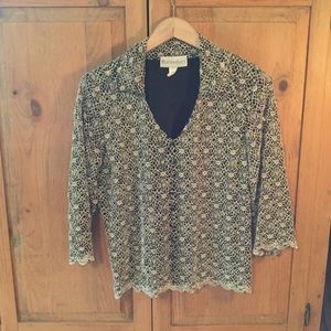 Dressbarn Floral Lace Blouse